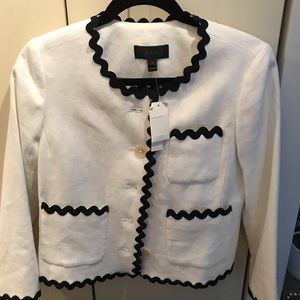 J.Crew lady jacket with Rick rack trim